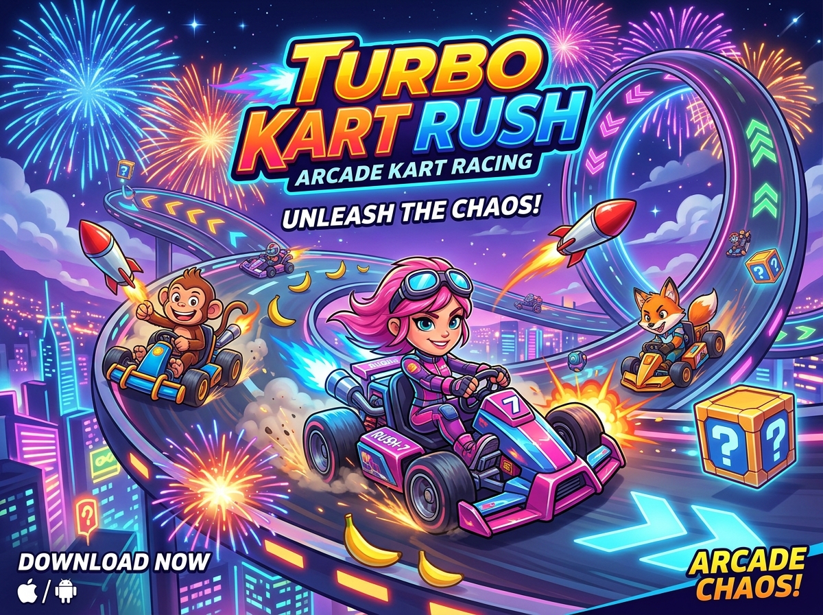 Turbo Kart Rush Poster